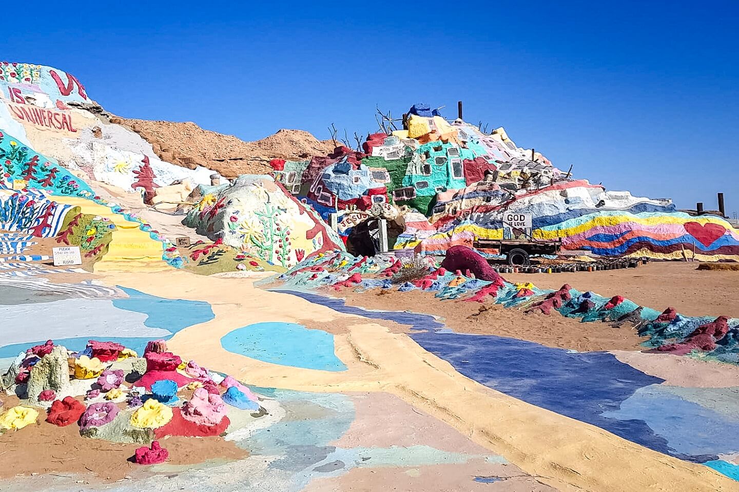 Colorful painted salvation mountain