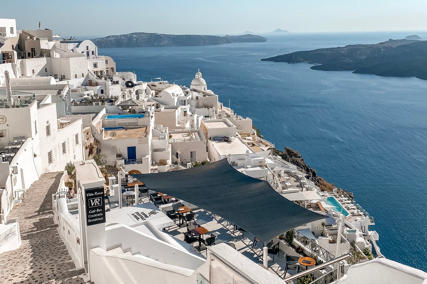 Picture perfect of Santorini alleys