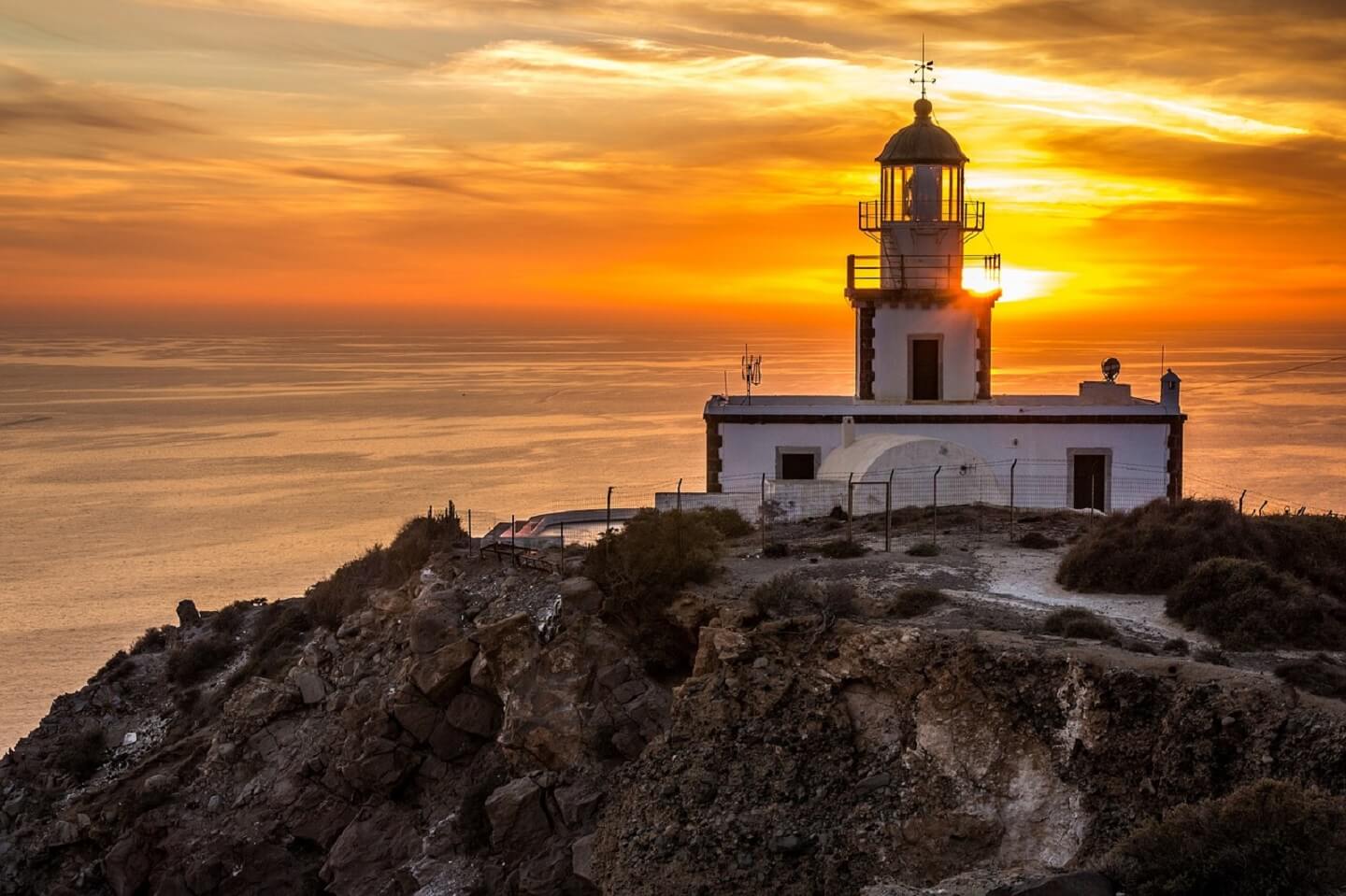 Akrotiri lighthouse sunset
