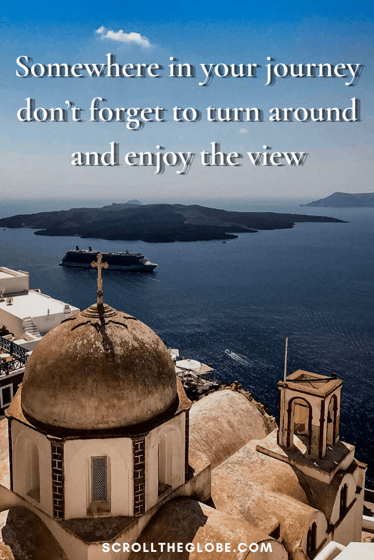Santorini church view