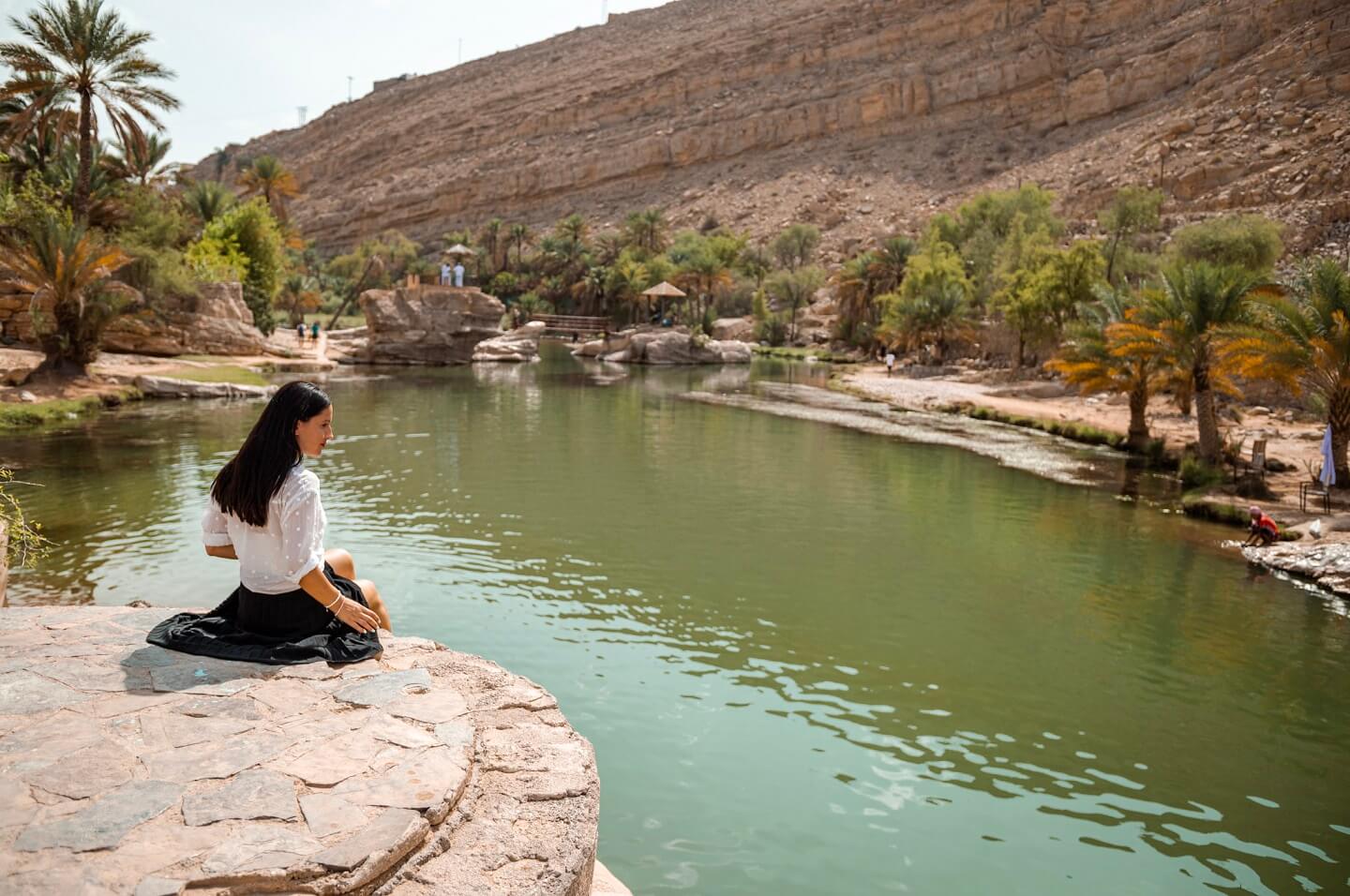 View of the pool at the Wadi Bani Khalid 