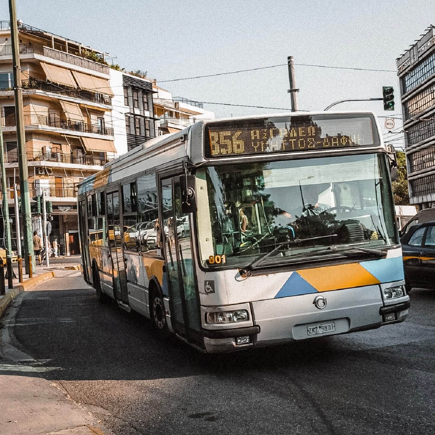 Local bus in Athens Greece