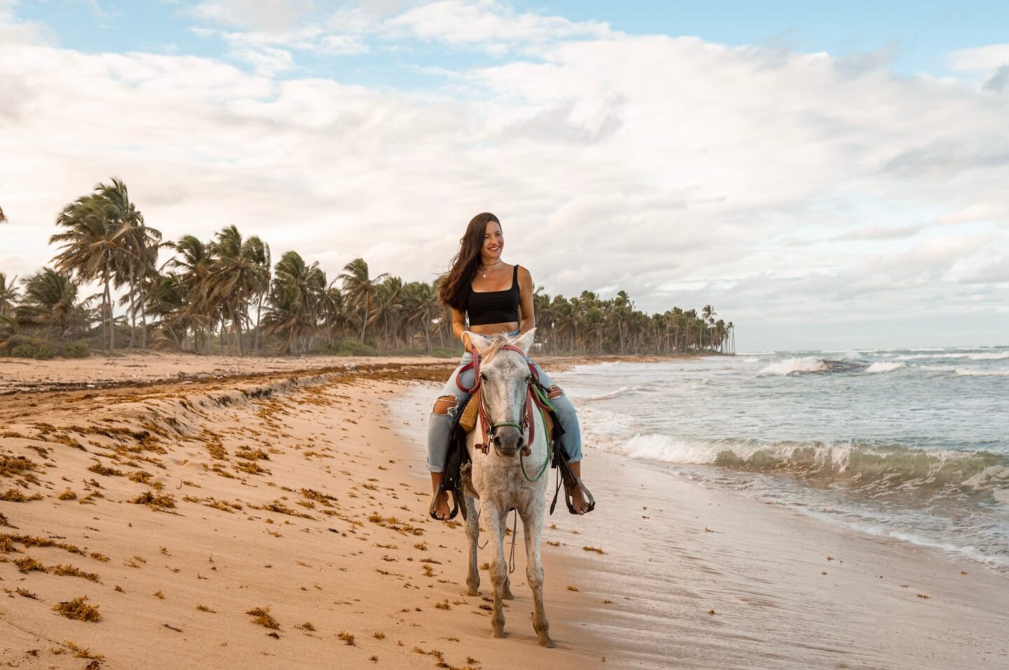 Beach horseback riding Dominican Republic