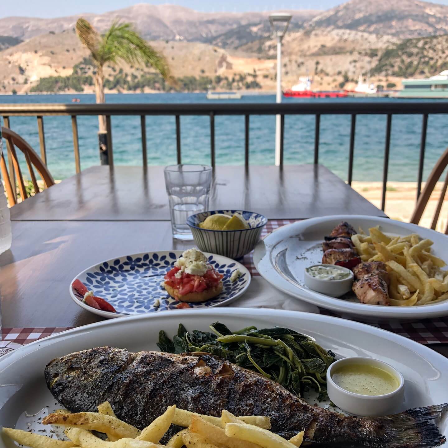 Greek Fish in Tavern Kefalonia