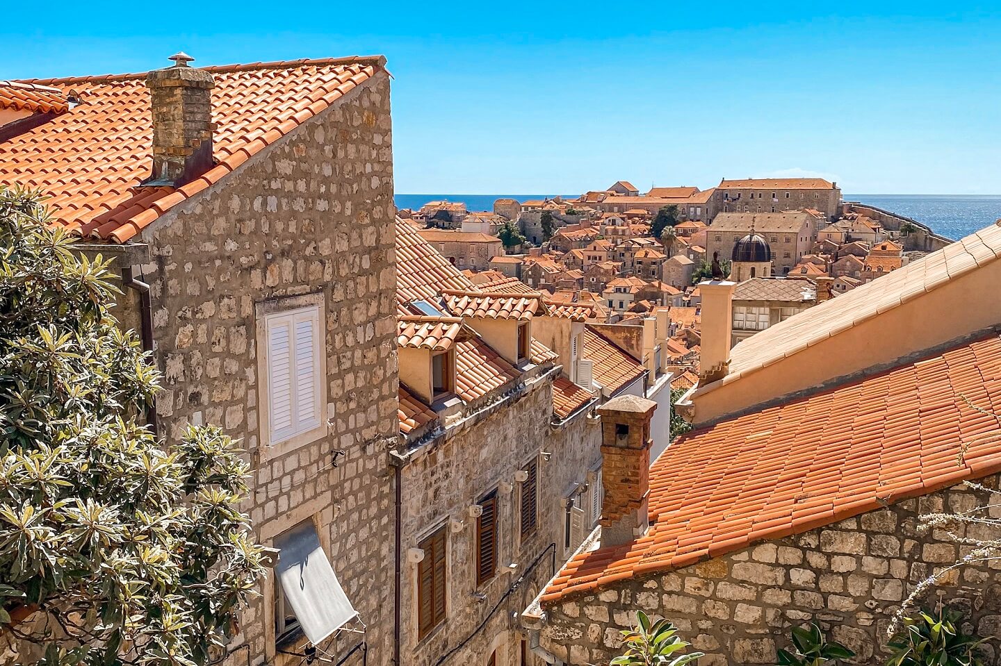 Red roofs of the houses in Dubrovnik Old Town