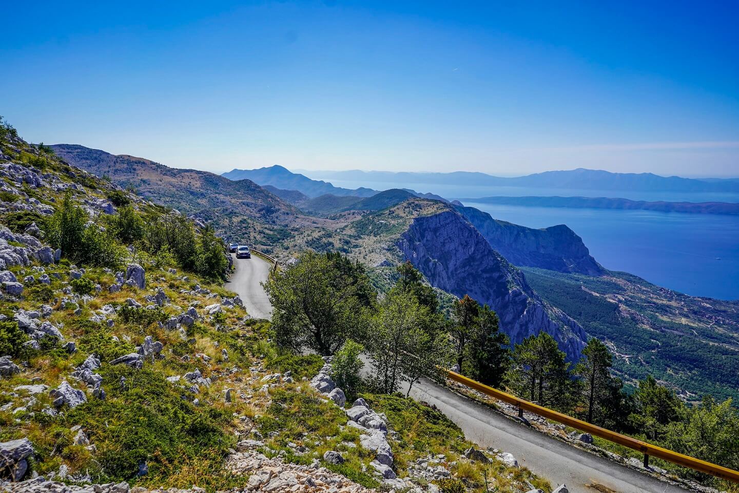 Road in the mountains near Makarska, Croatia