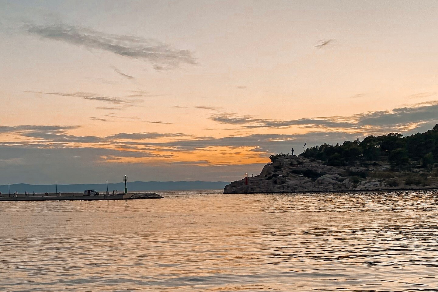 Sunset Adriatic sea Croatia