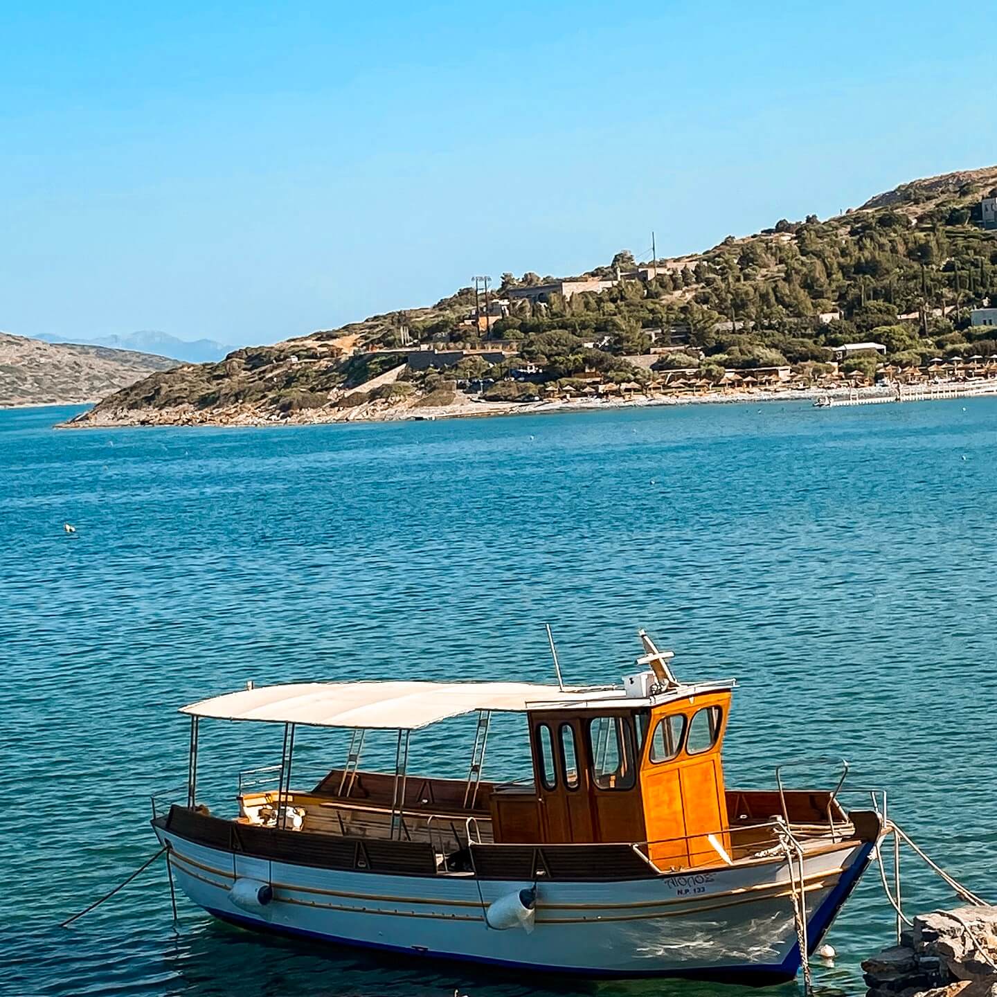 Small boat in Plaka Crete