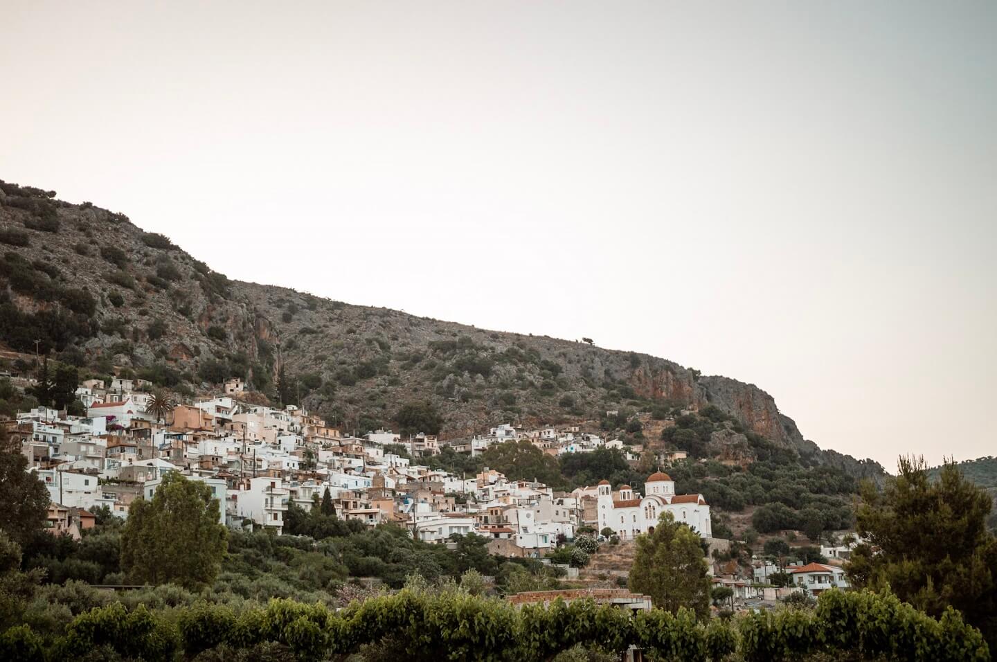Kritsa Crete white village view 