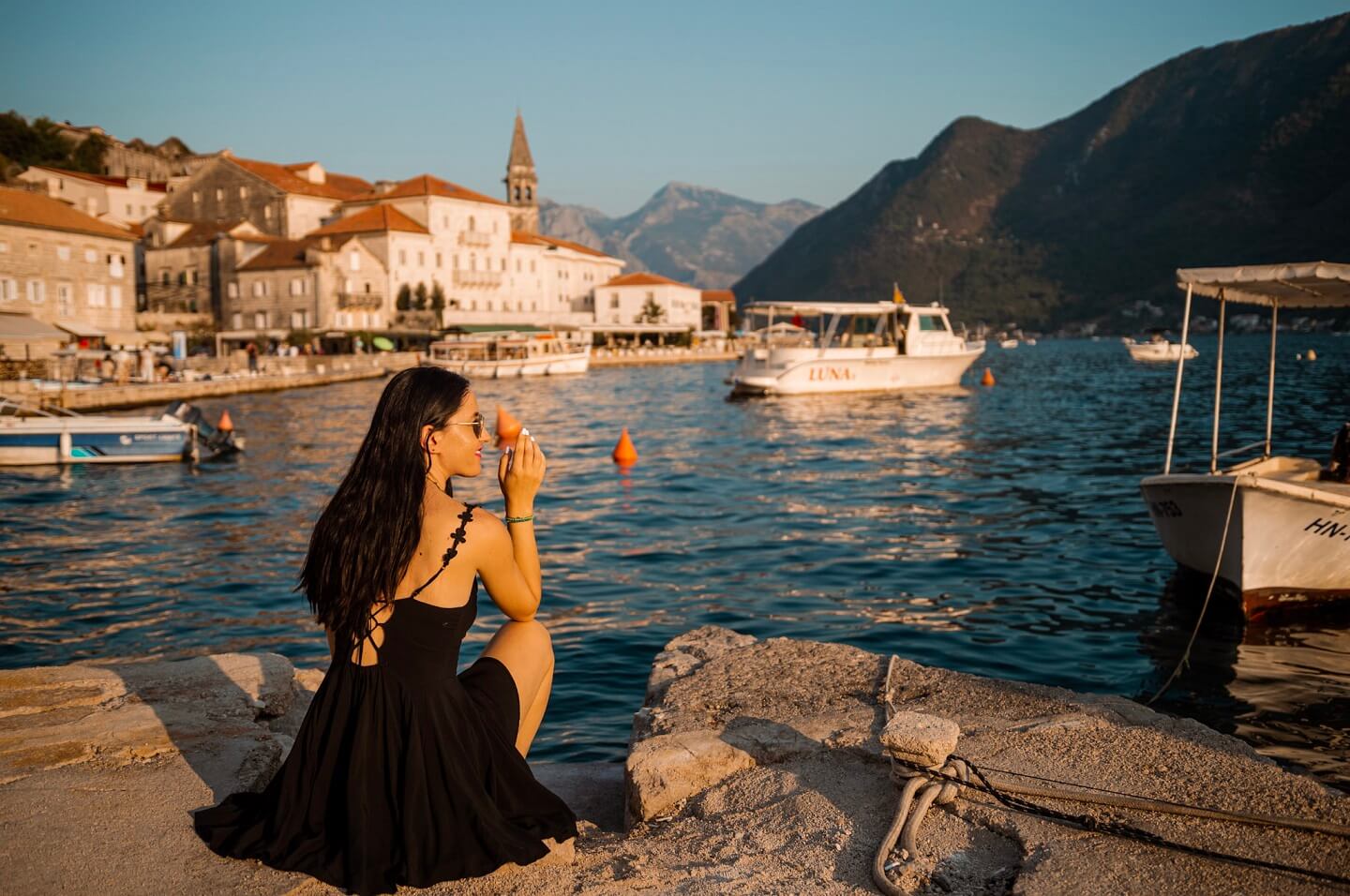 Sunset Perast Montenegro