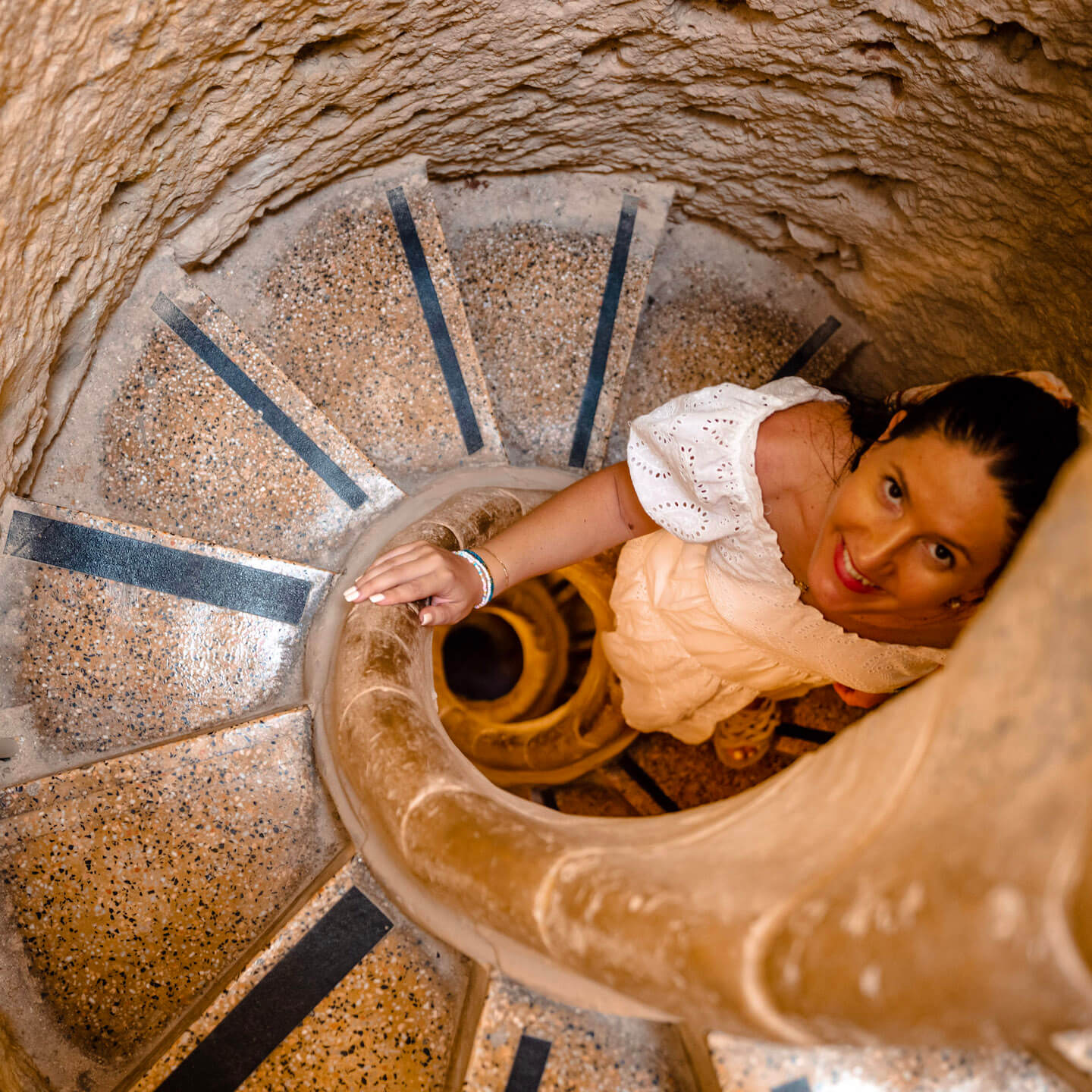 Spiral staircase in Xerri Grotto