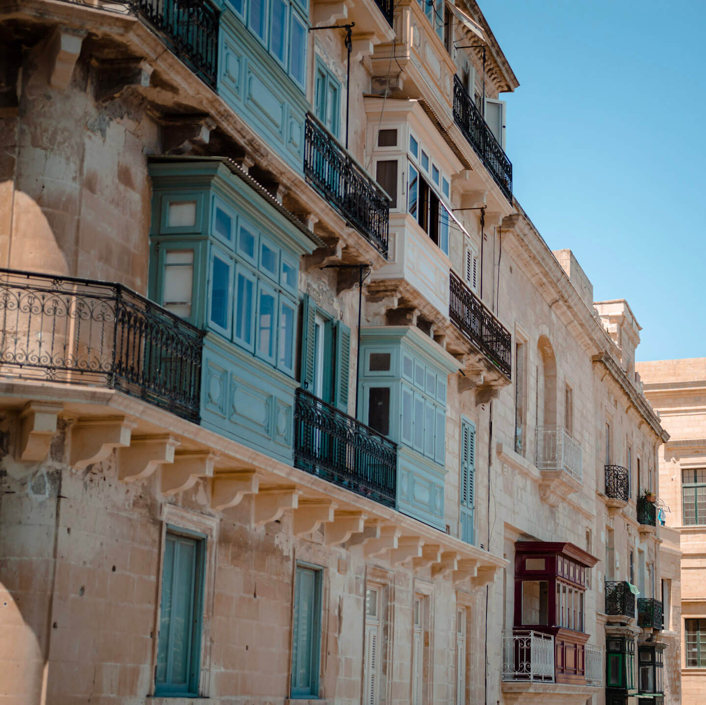 Traditional Maltese balconies