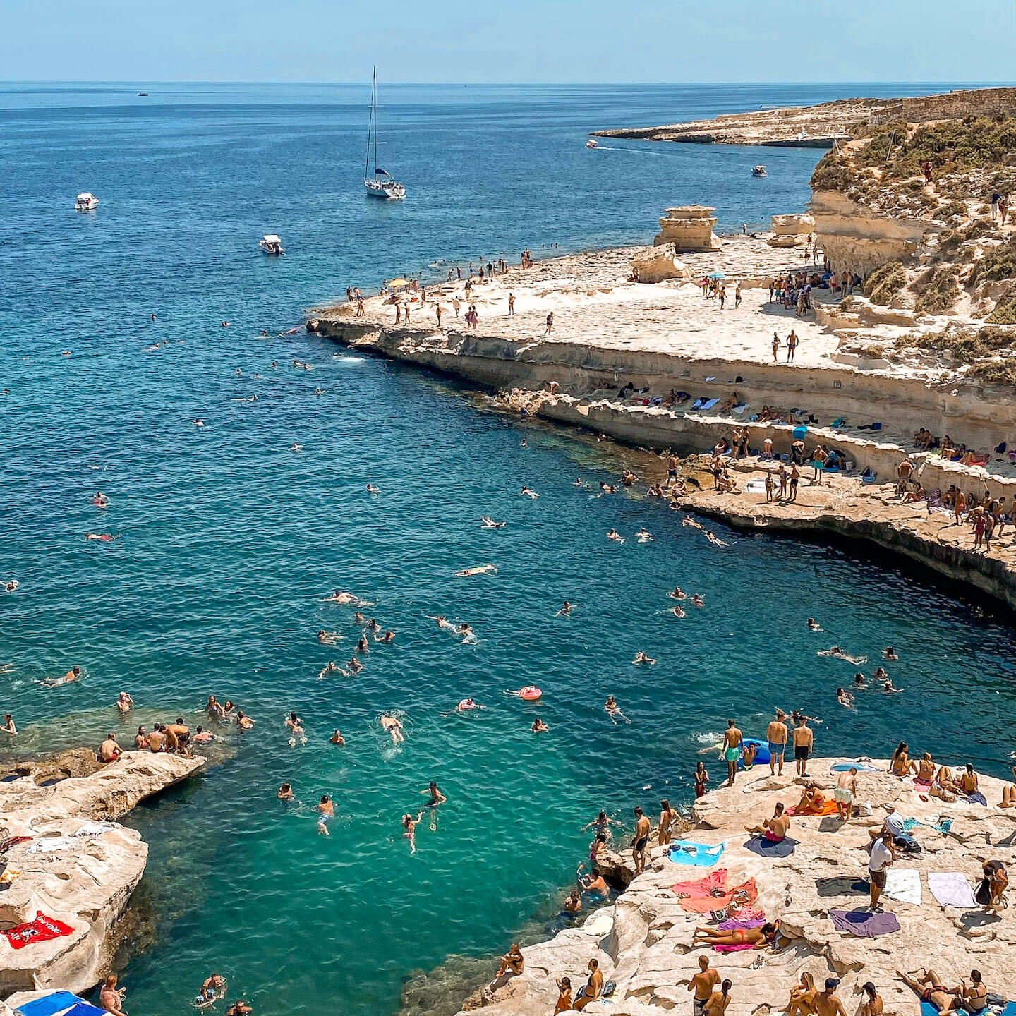 St Peter's Pool Malta View from top