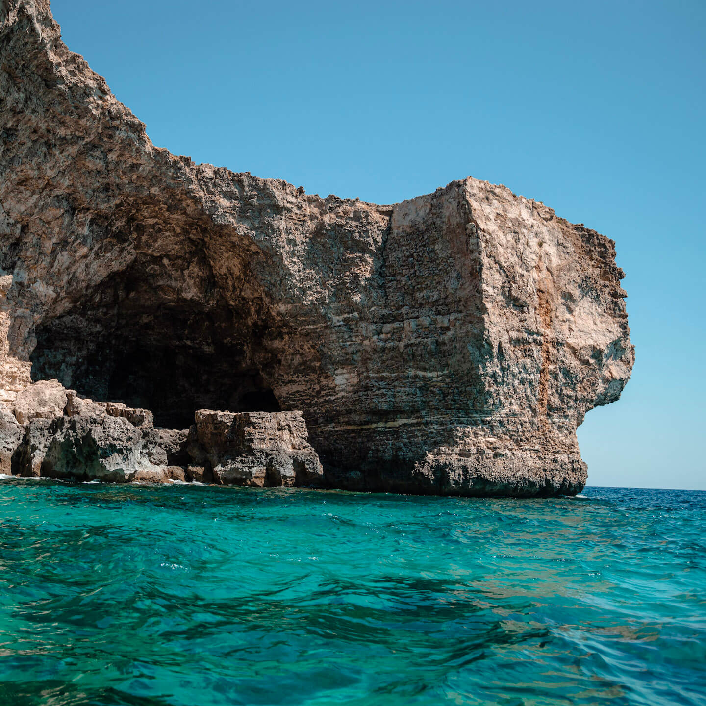 Malta boat tour sea caves