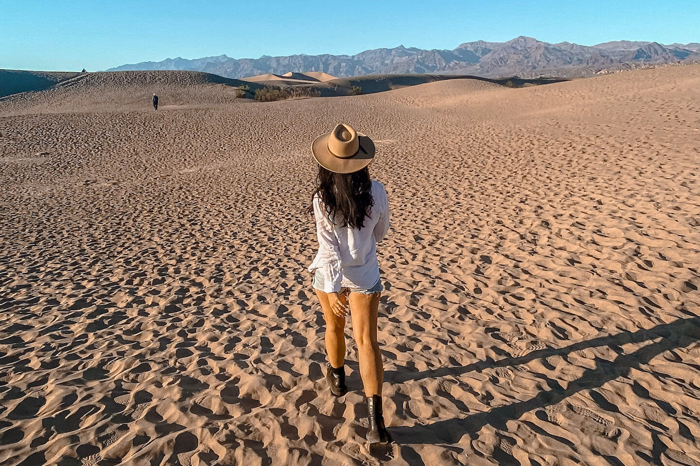 Stella walking on the desert