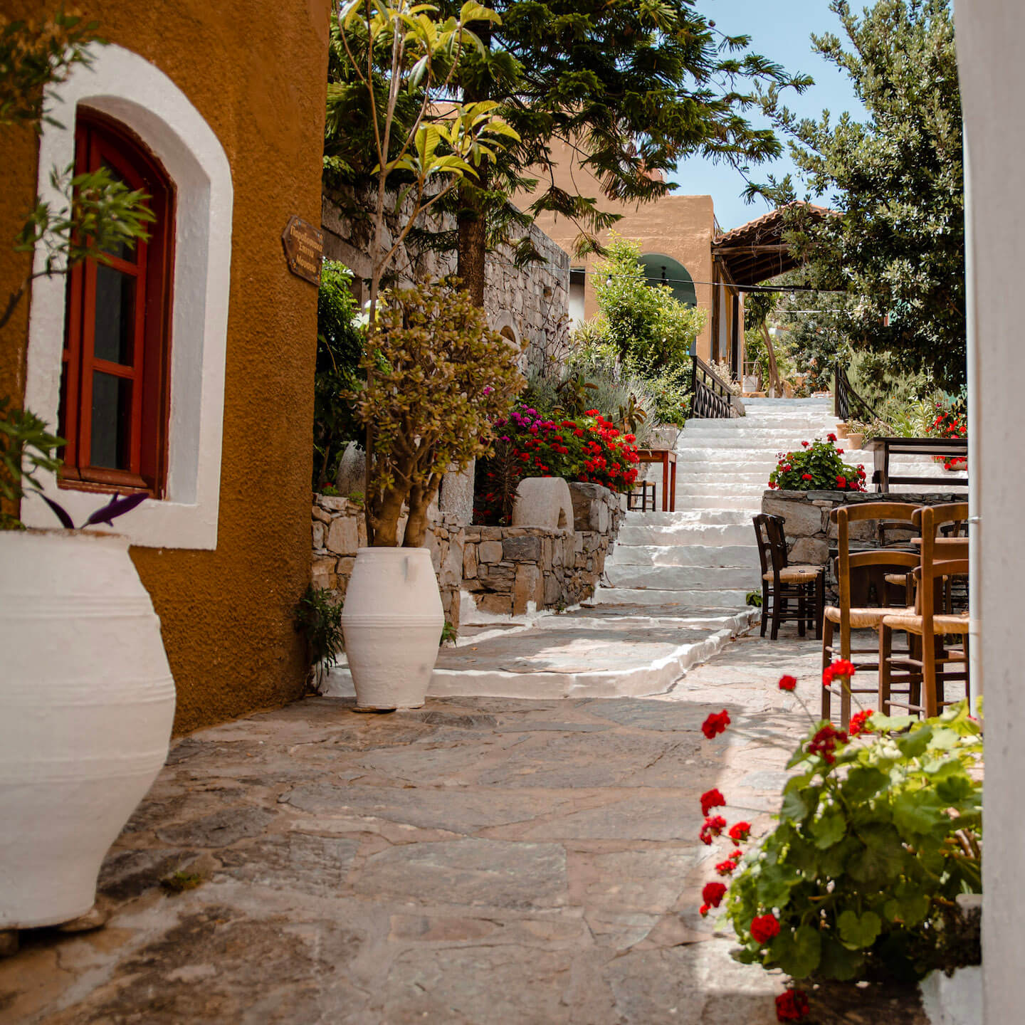 Arolithos Village Crete Colorful 