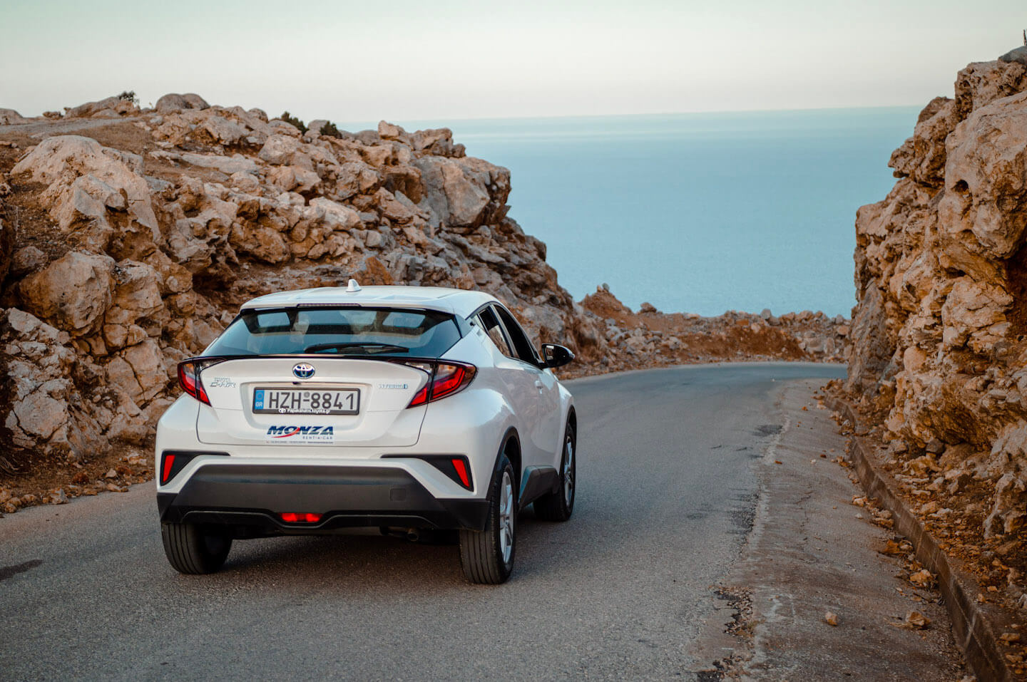 White Monza Car in Crete