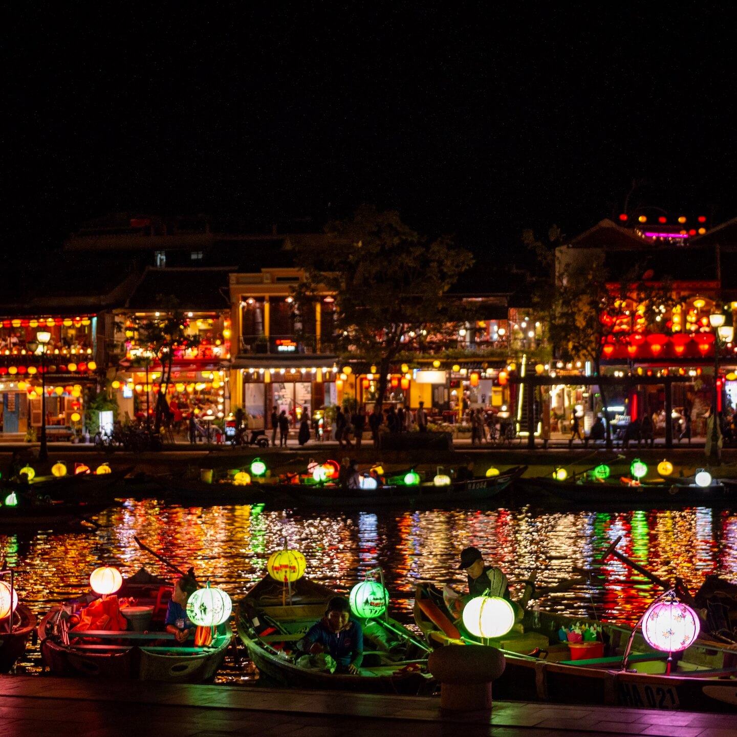 Hoi An by night colorful lanterns
