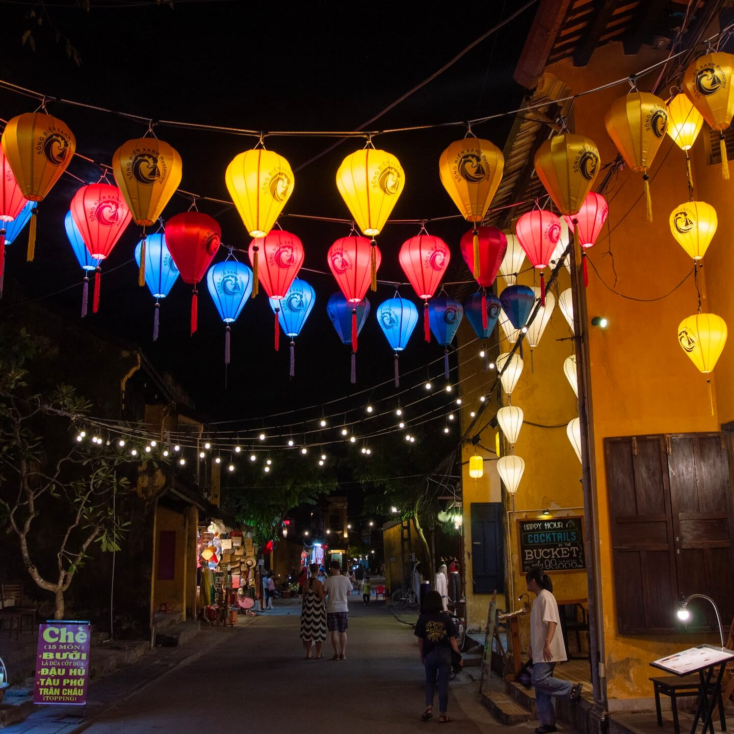 Lanterns in Hoi An in the evening