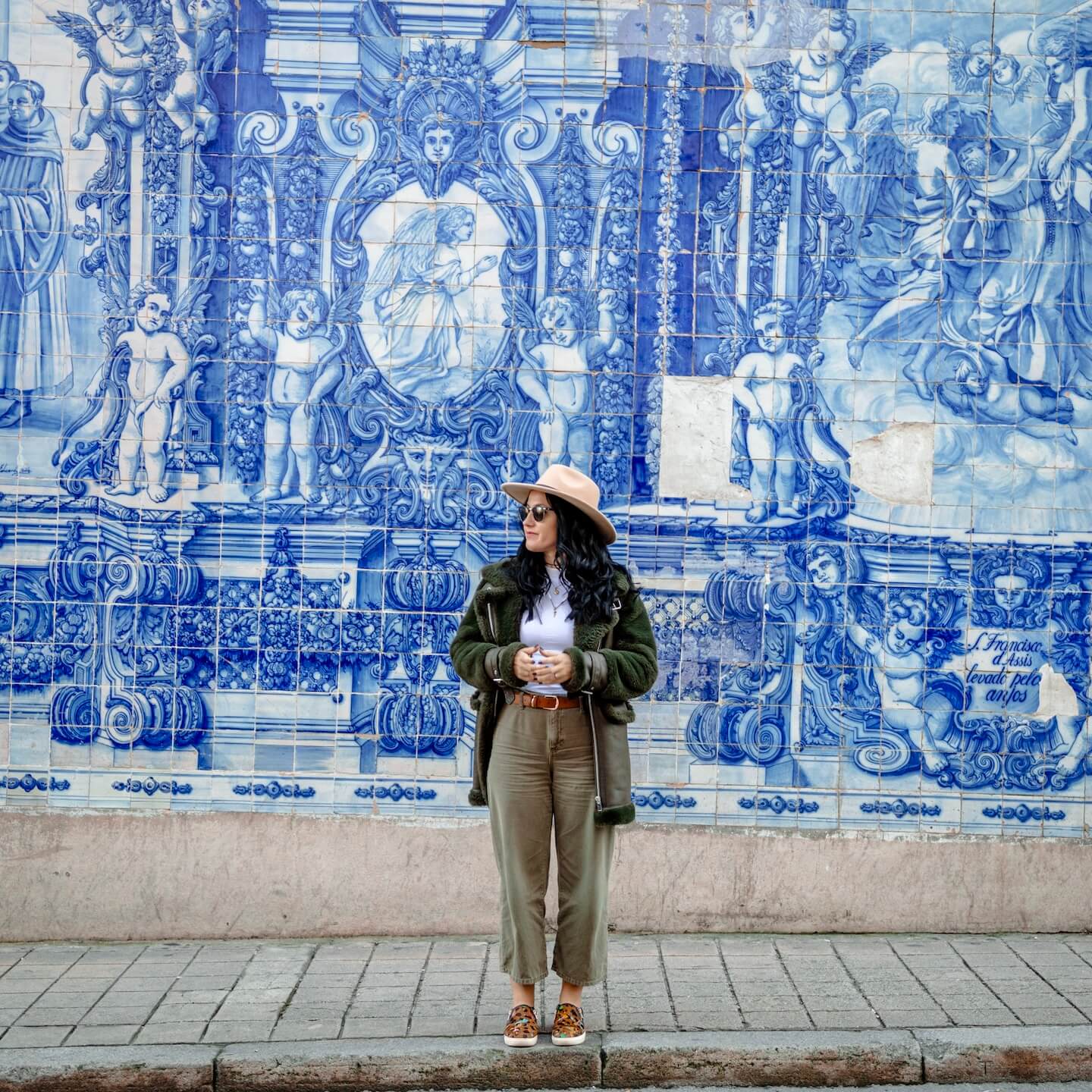 Azulejo wall.