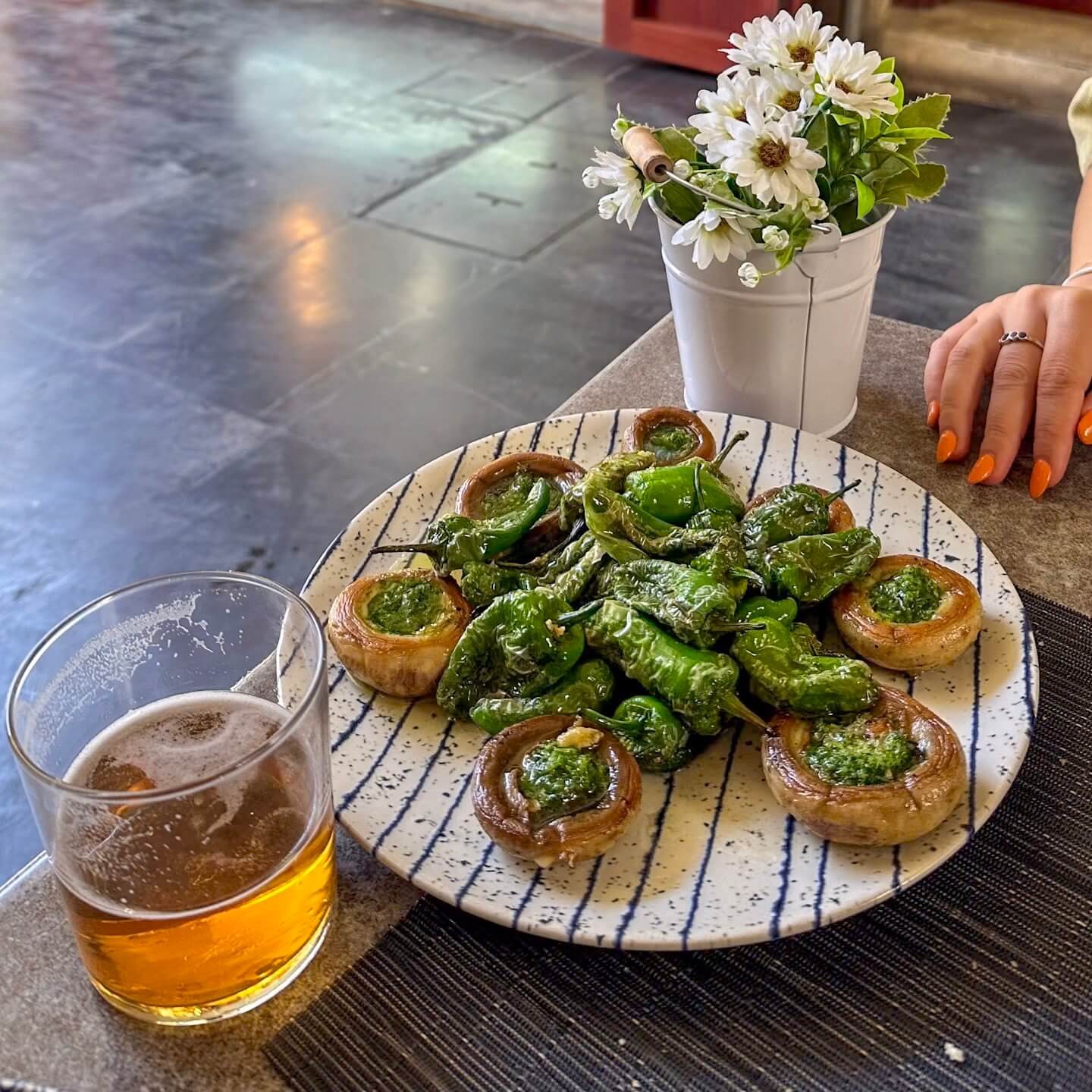 Green Peppers snack in Spain