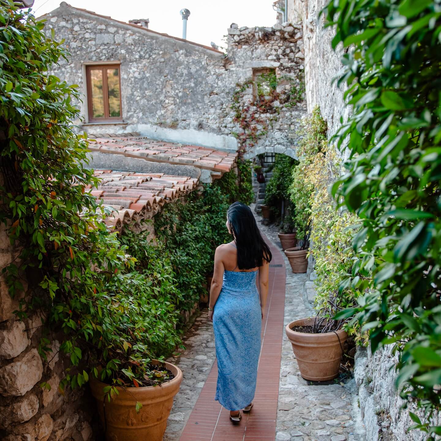 Charming allesy of Eze France