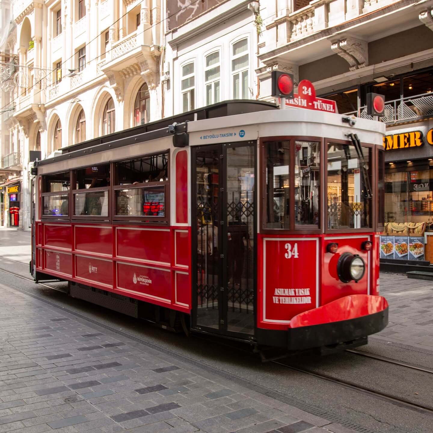 Traditional tram in Istanbul
