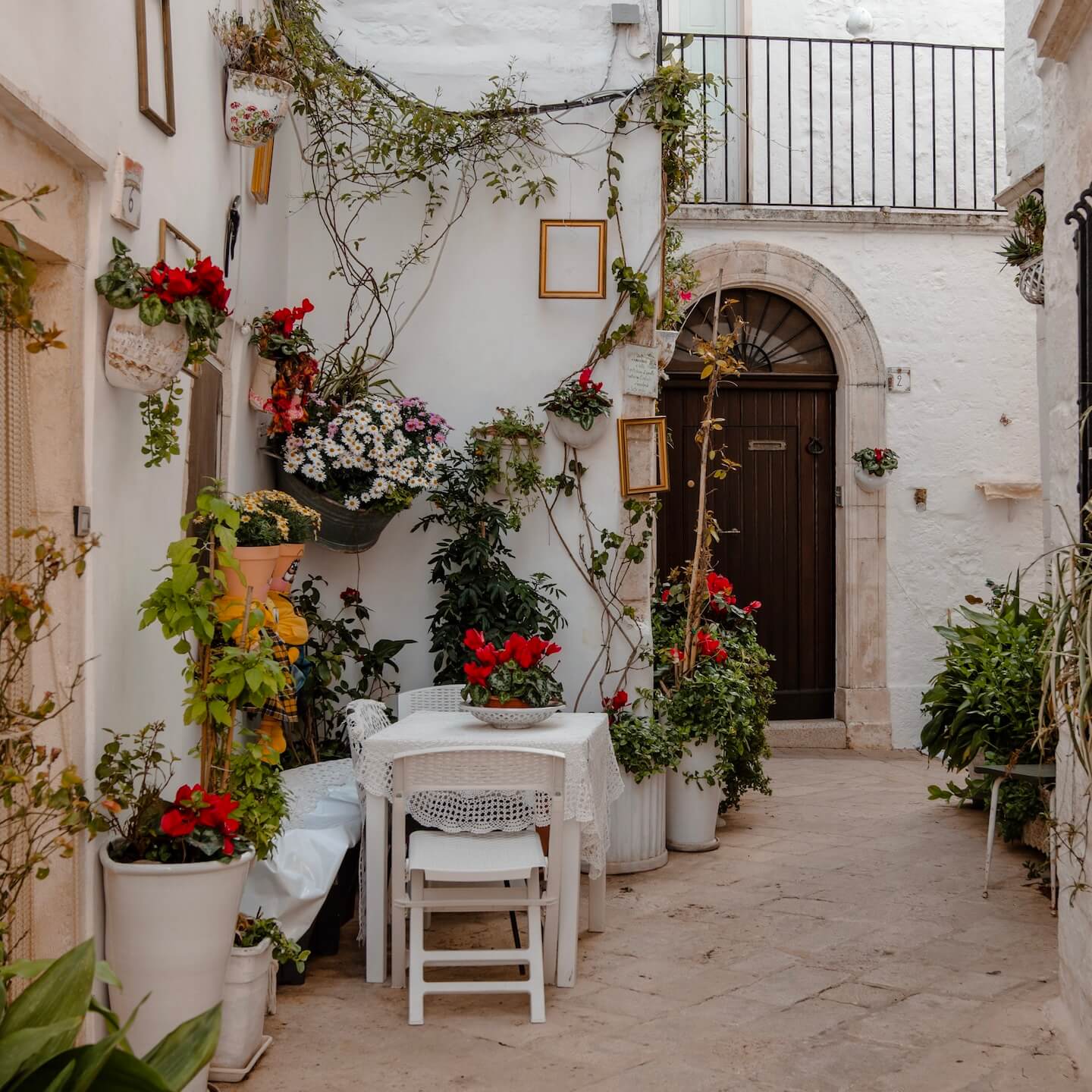Traditional alley houses Locorotondo Italy
